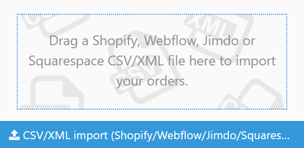 Import z Shopify, Webflow, Squarespace, Thinkific, Jimdo Creator i Dolphin.